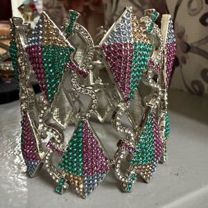 Crystal Kite Motif Stretch Bracelet - Multicolor